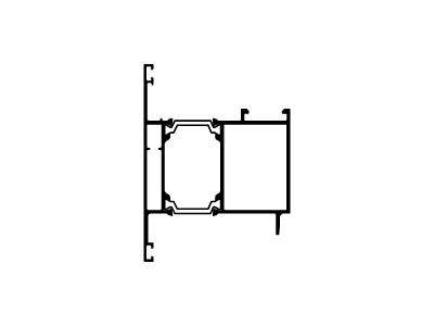 Hoja de apertura exterior 84/44  ( Jyy = 30,7 cm4 )
